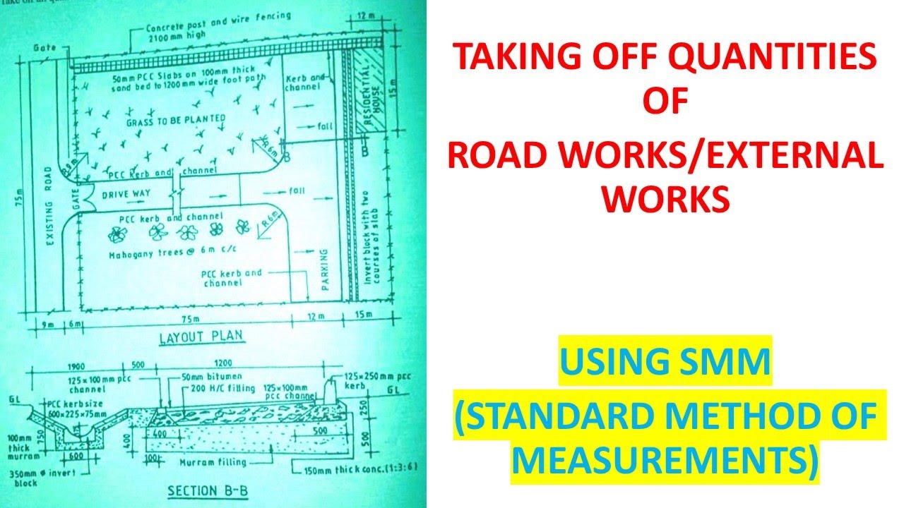 Taking Off Quantities Of Road Works| External Works | SMM Part 1