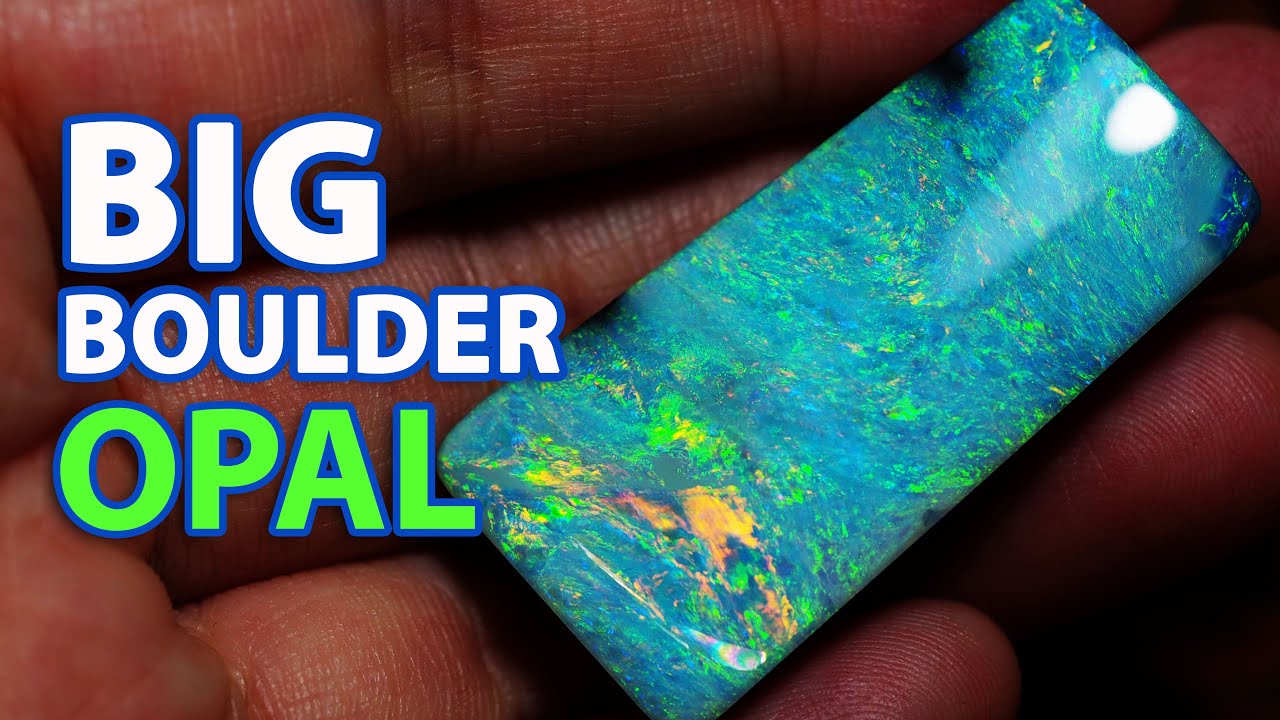 How to cut Opal. Large Queensland Boulder Opal. Full faced boulder opal