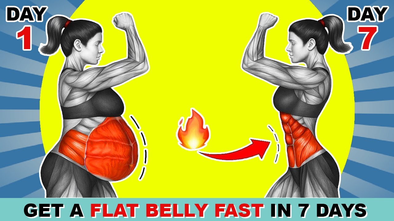 🔥 Best Exercises for Hanging Belly 👙 20-Minute Standing Workout ➜ Lose Belly Fat in 1 Week