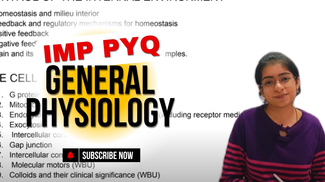 General Physiology Important Topics to Study | MBBS 1st Year | Physiology PYQ #mbbs #1styearmbbs
