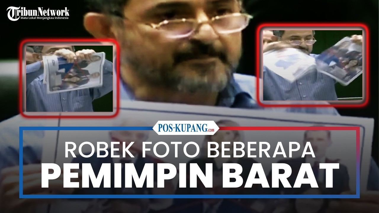 Anggota Parlemen Iran Robek Foto Beberapa Pemimpin Barat Saat Sidang Parlemen Iran