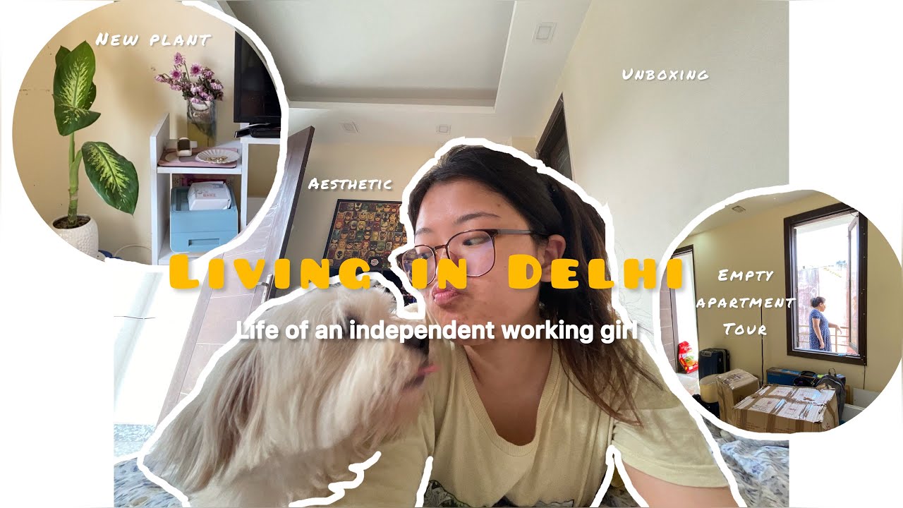 Living in Delhi | Mini Apartment tour 🪴 | Organising | Unboxing 📦 | Aesthetic vlog✨