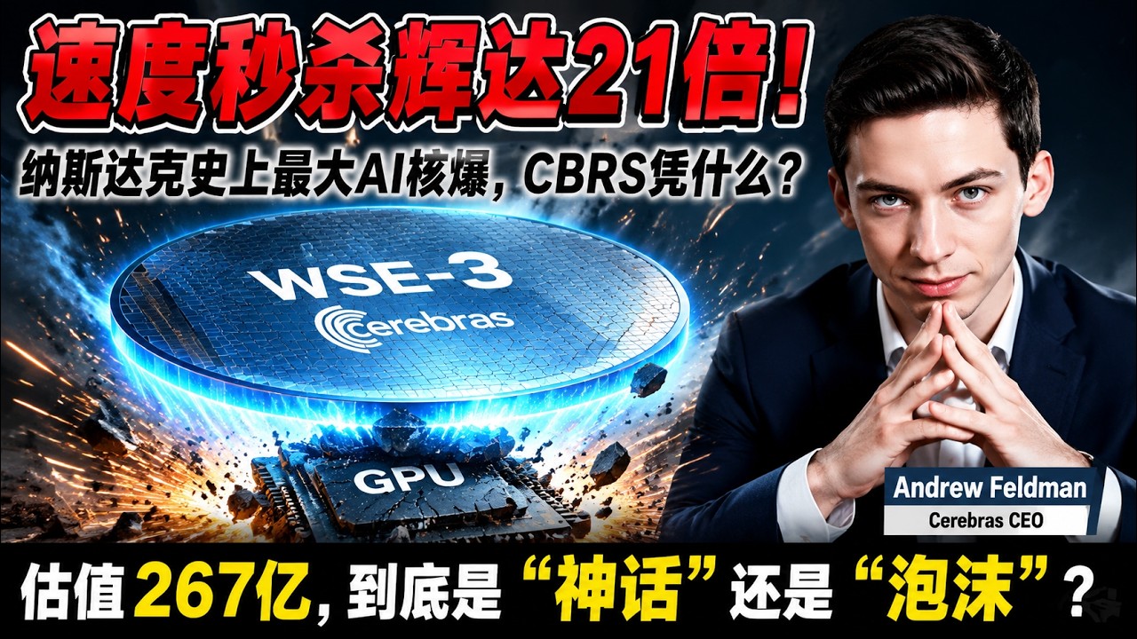 輝達迎來最強對手！Cerebras (CBRS) IPO深度拆解：速度快21倍，OpenAI砸百億力挺！普通人如何抓住萬億AI算力暴富風口？#CBRS #輝達 #美股IPO #財富密碼 #美股