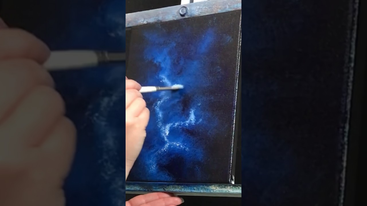 Blue Nebula Space Painting #spaceart #galaxyart #nebula #spaceart #spacepainting #galaxypainting