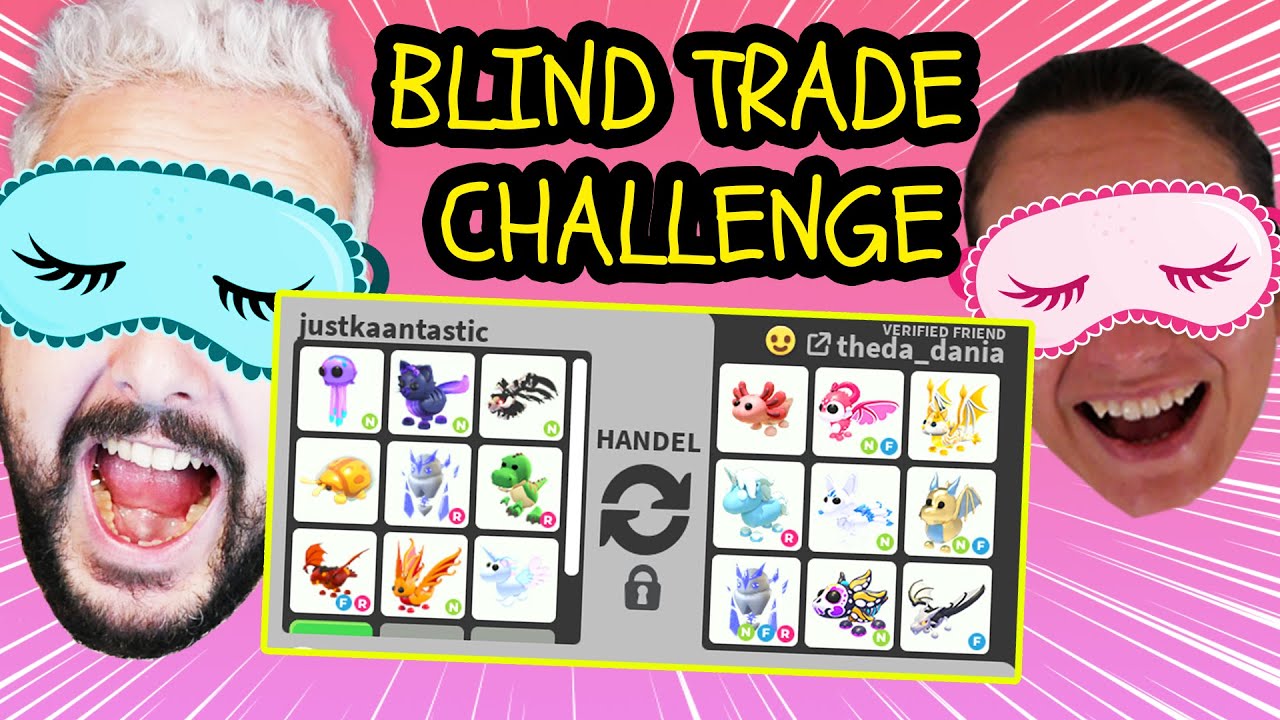BLIND TRADE CHALLENGE bei Adopt Me! Kaan & Dania wissen nicht welche Pets sie tauschen müssen