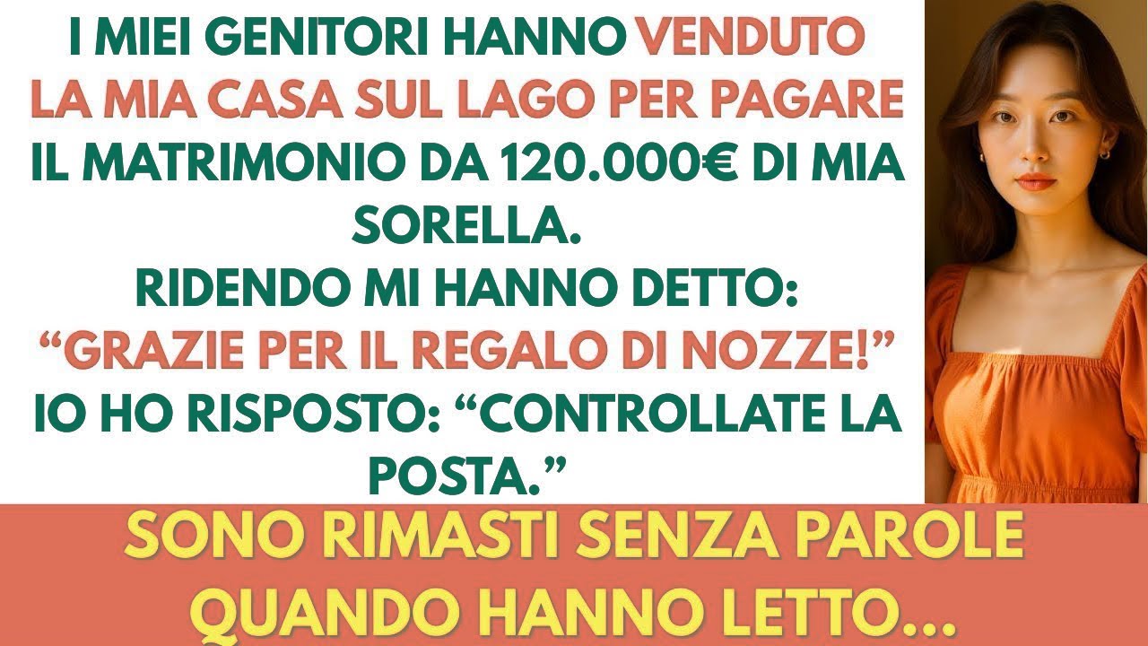 I miei genitori hanno venduto la mia casa per pagare le nozze da 120.000€ di mia sorella