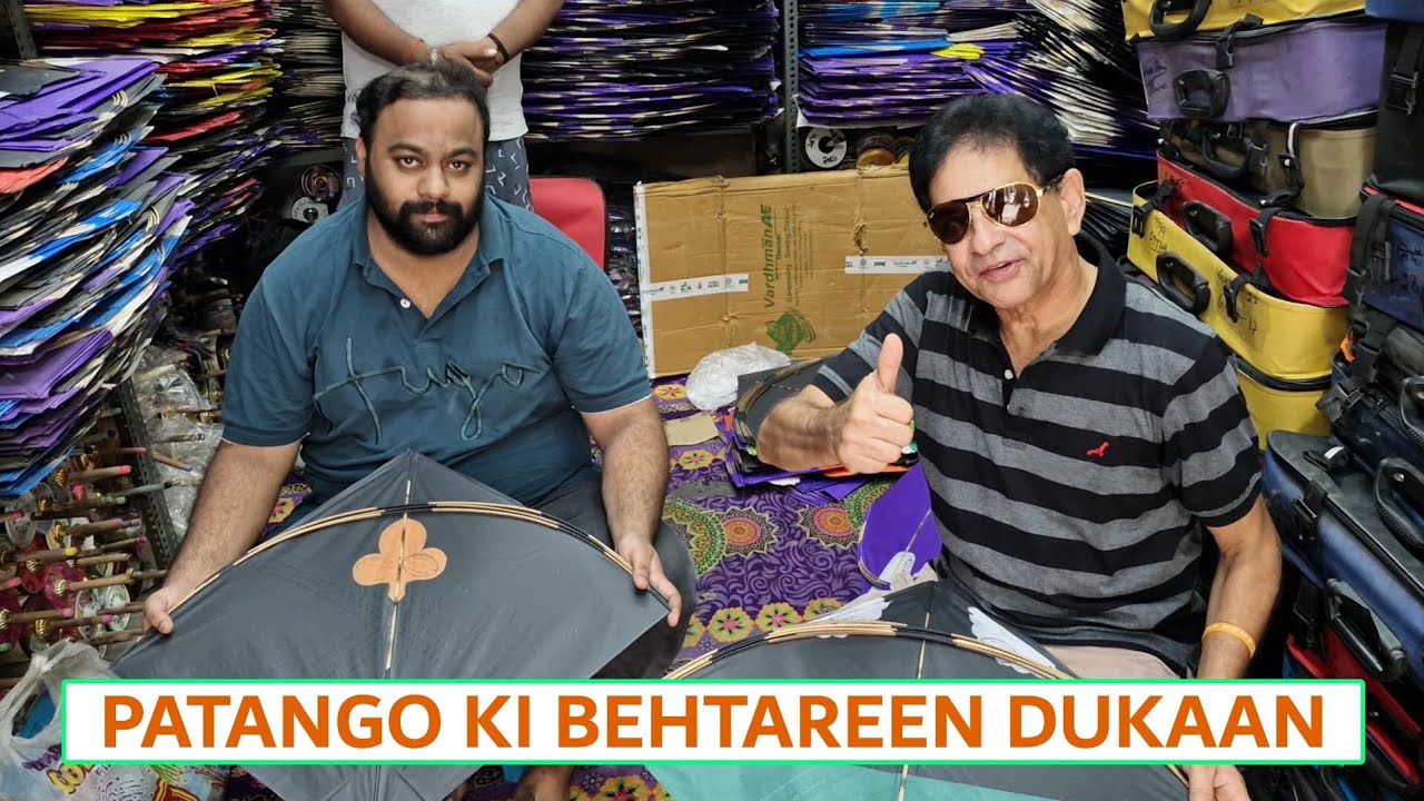 PATANGO KI BEHTAREEN DUKAN / CHEAPEST KITES AND MANJHAS FOR 15TH AUGUST / DELHI KITE MARKET 