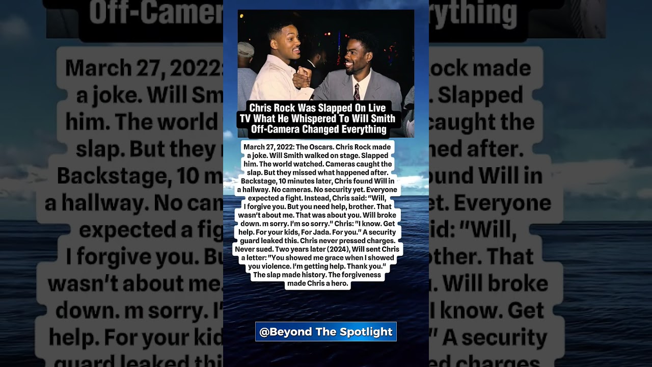Chris Rock Was Slapped On Live TV What He Whispered To Will SmithOff-Camera Changed Everything.