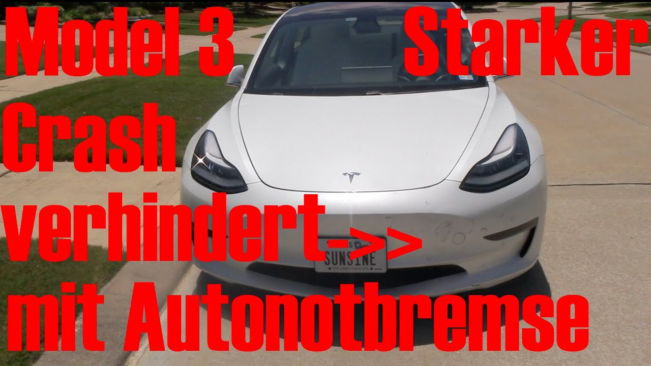 Tesla Model 3 Schwerer Unfall vermieden