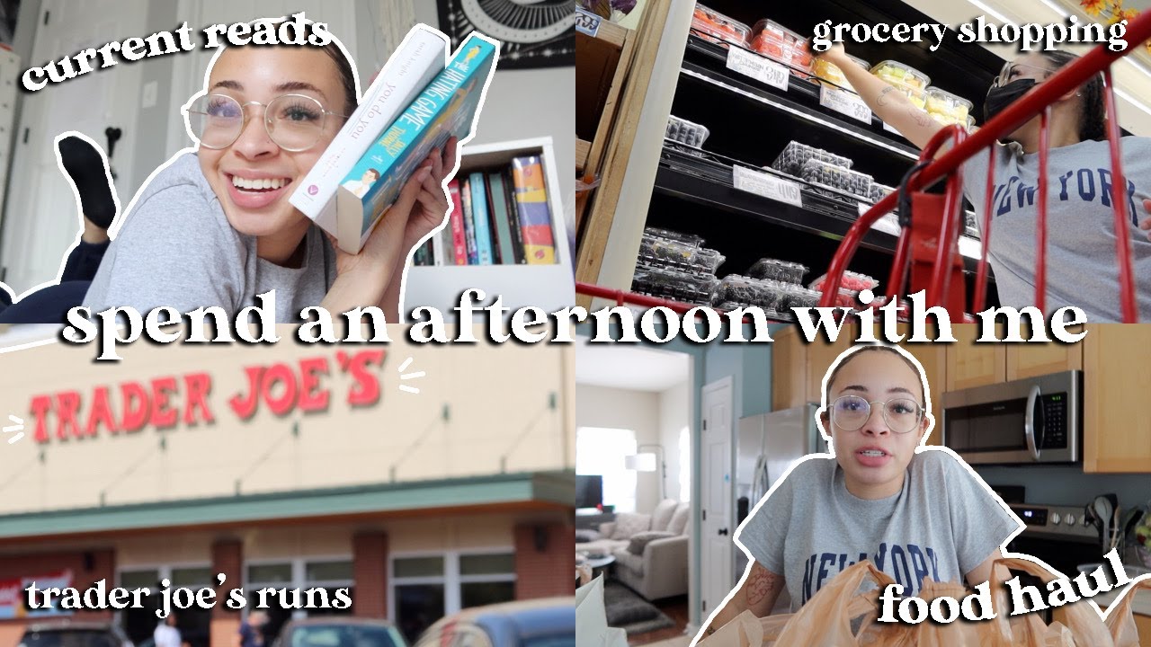 grocery shopping, cleaning, october goal setting & my current reads! *day in my life*