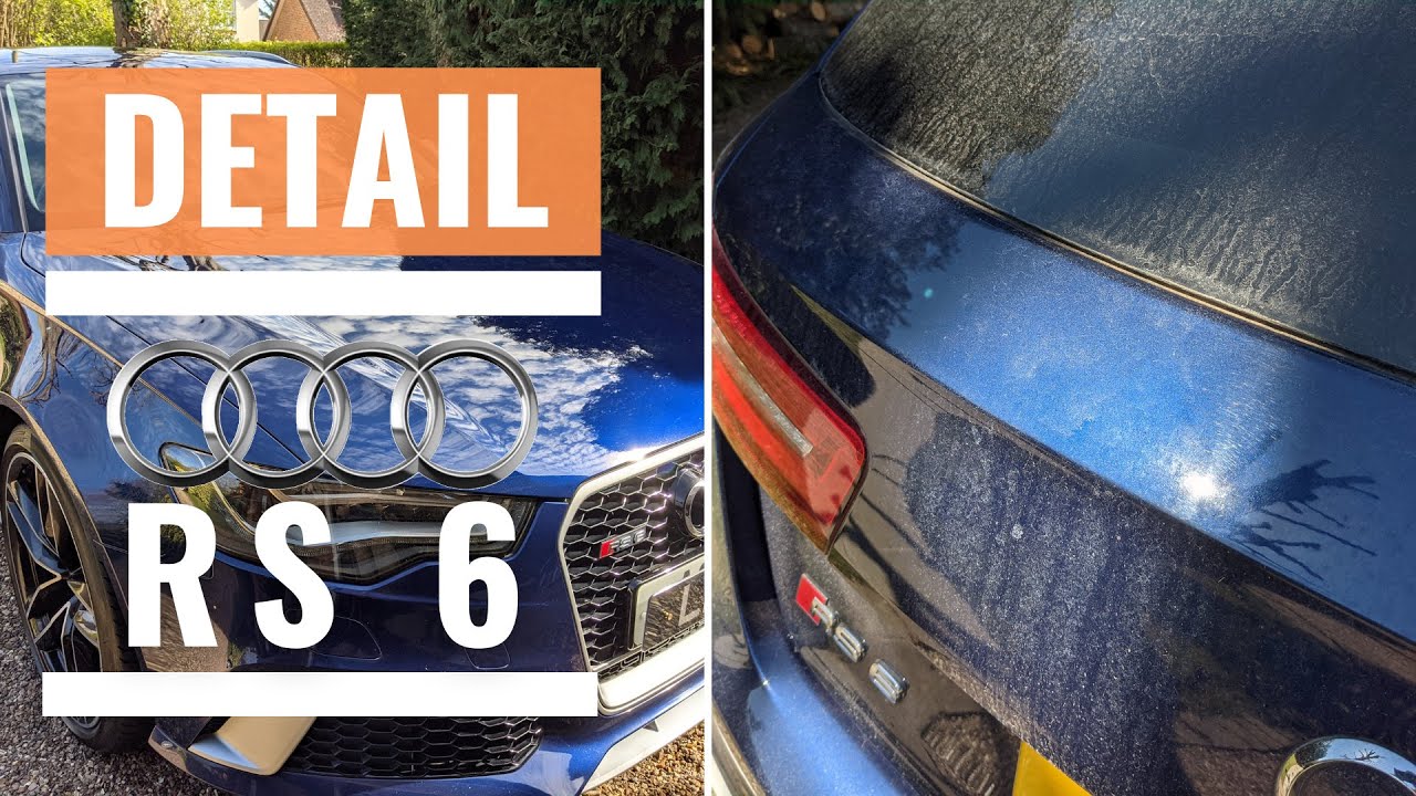 Detail: 2014 Audi RS6 Avant Navarra Blue single stage polish and ceramic coating