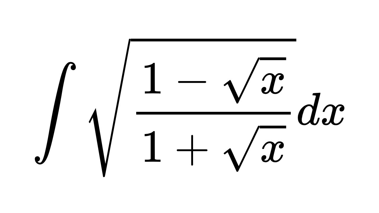 Integral of sqrt((1 - sqrt(x))/(1 + sqrt(x)))
