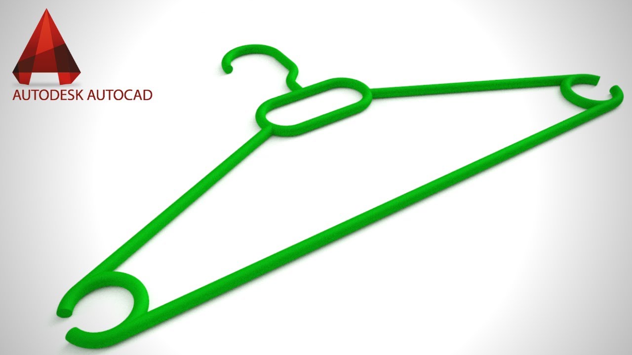 Dibujar un gancho para ropas en 3D- AutoCad 2020