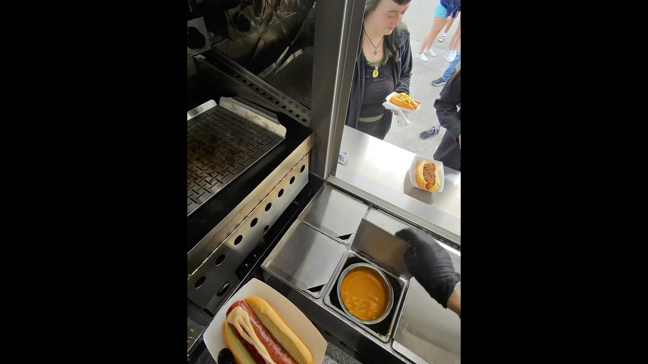 Would you try this hotdog cart? #fyp #foodie #smallbusiness