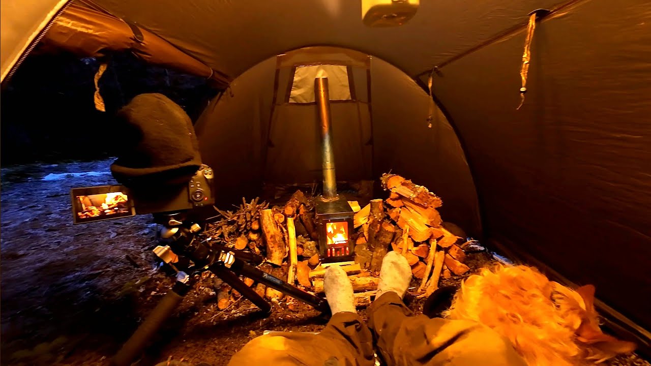 Hot tent Camping and Exploring Logging Roads