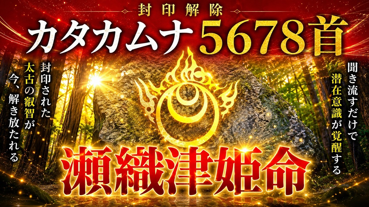 【瀬織津姫】カタカムナ5678首【33回】「 六甲比命大善神社」カタカムナと磐座の尋常ではないご神氣が大きな幸せを引き寄せる@369mirokumind