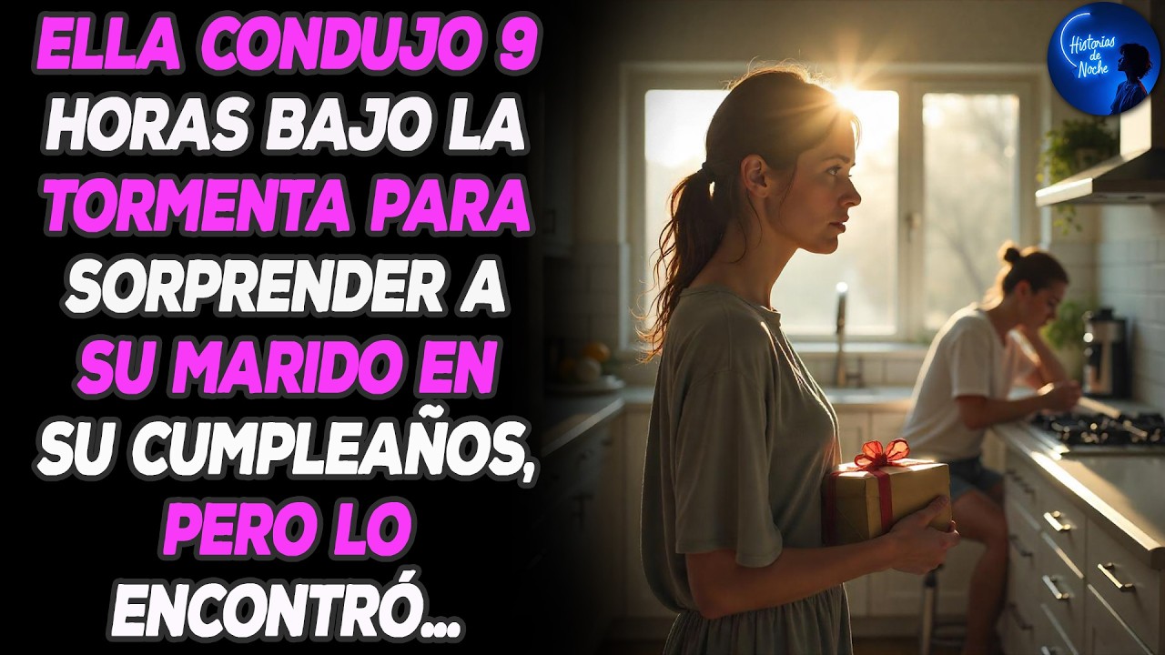 Ella condujo 9 horas bajo la tormenta de lluvia para sorprender a su esposo en su cumpleaños, pero..