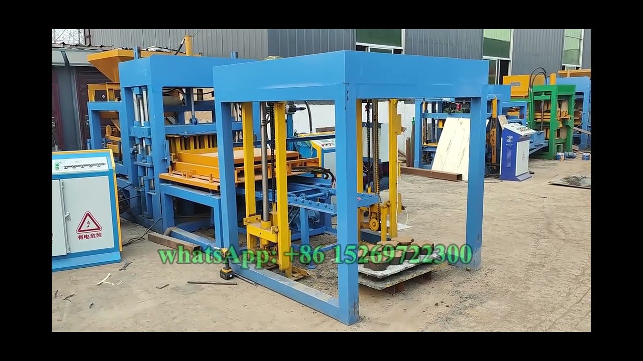 #QT4-18 automatic concrete blocks interlock paving brick machine with color feeder for pigment paver