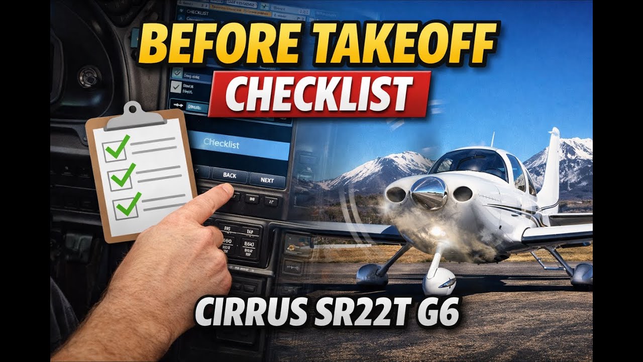 Контрольный список перед взлетом | Cirrus SR22T G6 | #nobleflightsim #cirrus