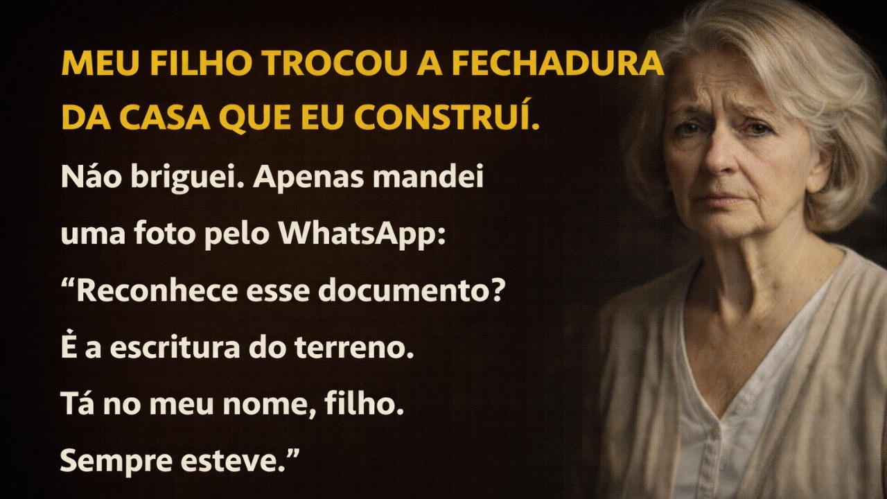 MEU FILHO TROCOU A FECHADURA DA CASA QUE EU CONSTRUÍ PRA ELE. QUANDO MANDEI O DOCUMENTO DO TERRENO..
