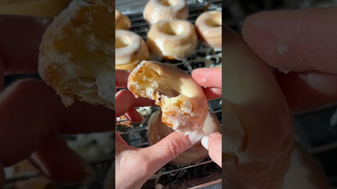 Baked Cronuts with White Chocolate Glaze #recipe in #description