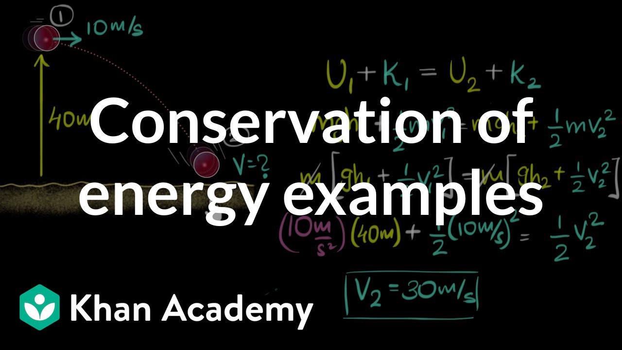 Energy conservation - solved example | Work & Energy | Physics | Khan Academy