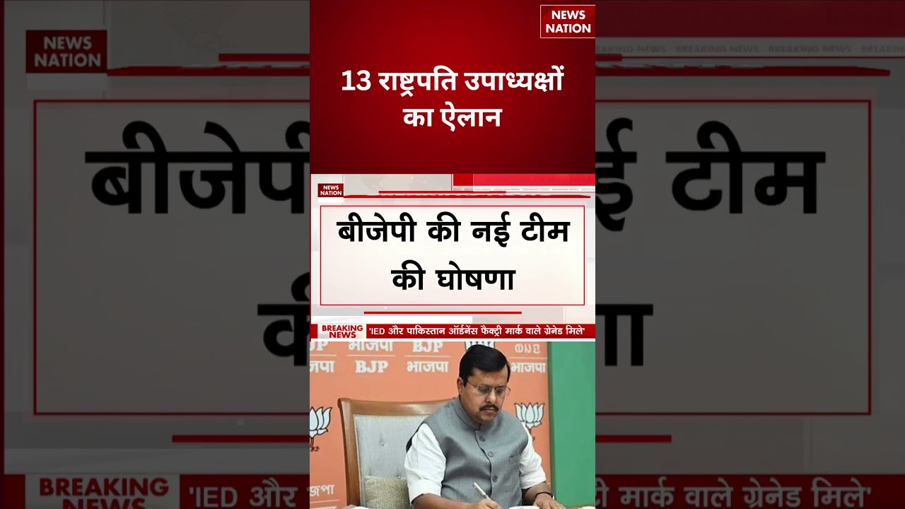 Nitin Nabin New Team : 13 राष्ट्रपति उपाध्यक्षों का ऐलान  | BJP | #breakingnews