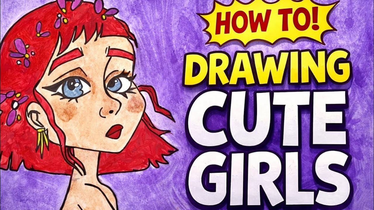 Unlock the secret to drawing cute girls perfectly🔥