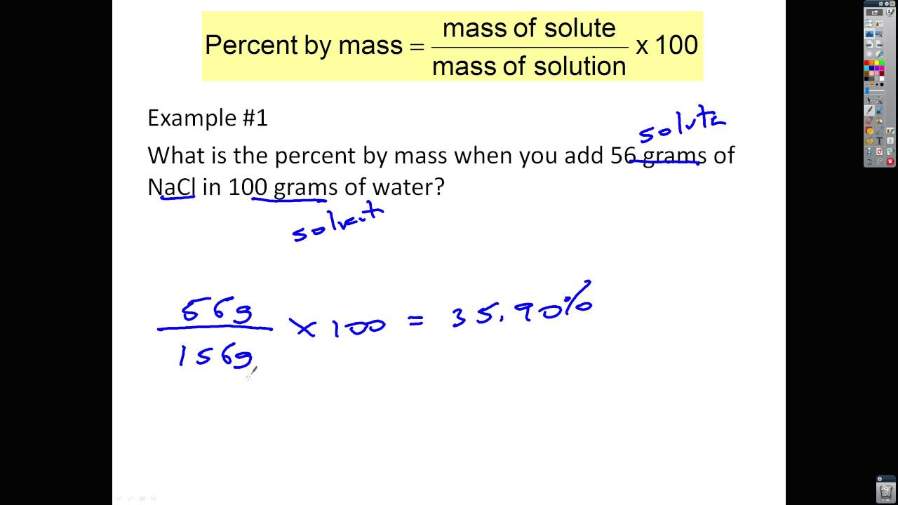 Percent by Mass Calculations