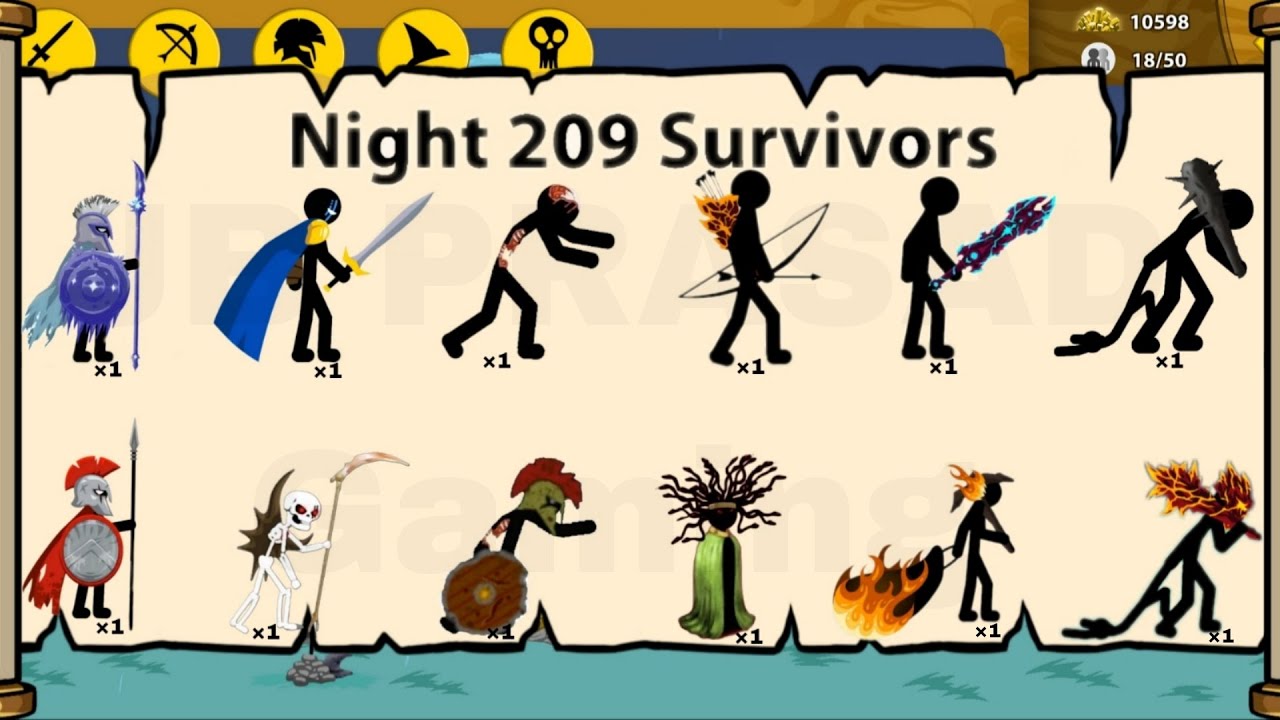 НОЧЬ 209: ВЫЖИВШИЕ РАЗБЛОКИРУЮТ ВСЕХ ГЕРОЕВ МАКСИМАЛЬНОГО УРОВНЯ | STICK WAR LEGACY HACK MOD - Но...