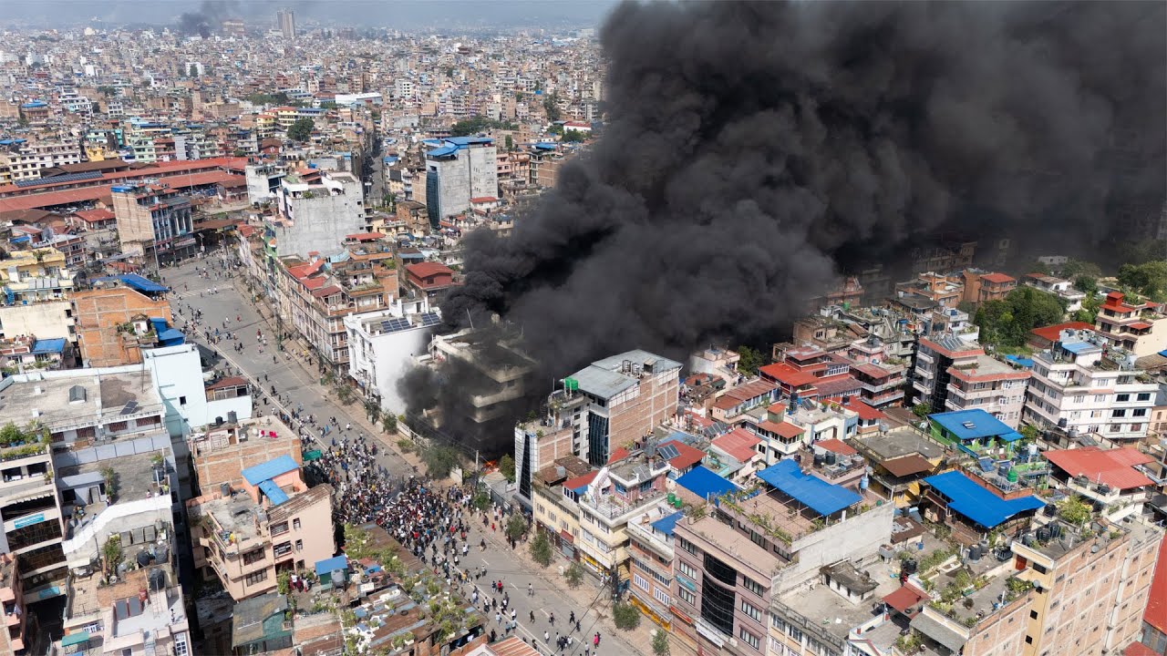 Tension Erupts in Kalimati during Gen Z Protest | Protesters Burn Police Station in Fierce Clash