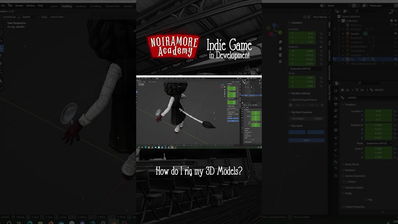 How Do I Rig My 3D characters? #indiegame #indiegamedev #gamedev #gameart