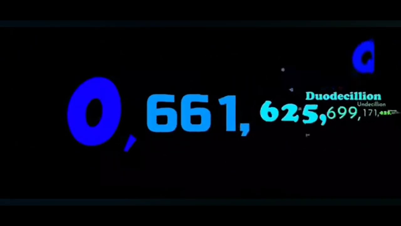 Numbers 1 Decillion to 1 Vigintillion 10⁶³