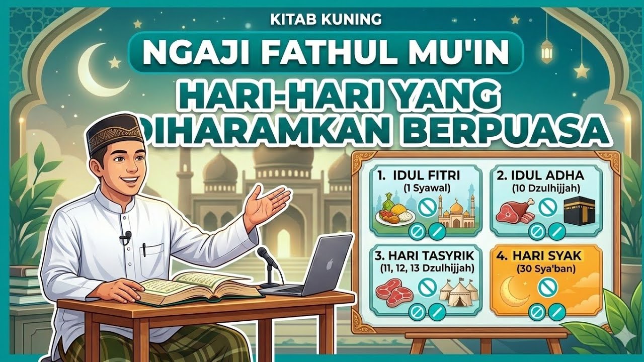 Ngaji Fathul Mu'in: Hari-hari yang diharamkan berpuasa & Hikmahnya !!