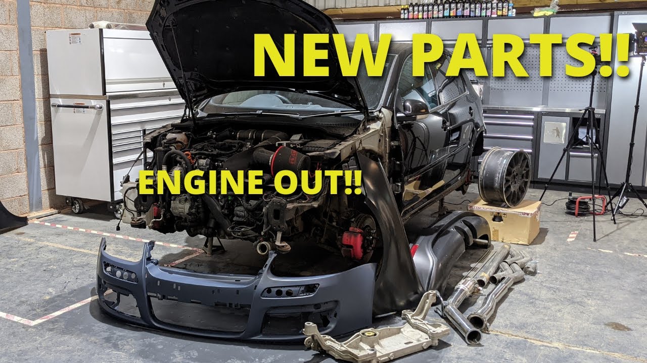 Mk5 Golf GTi Part 2 - Removing the 2.0L TFSI engine and a look at all the new parts
