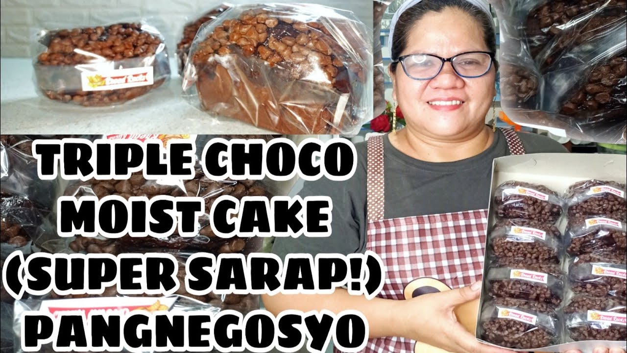 TRIPLE CHOCOLATE MOIST CAKE NI KANEGOSYONG INA NIYO || MADALING GAWIN PANGNEGOSYO