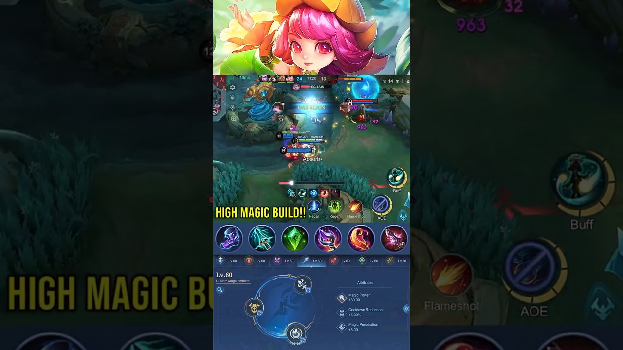 Chang'e High Magic Damage Build (Part 24) - MLBB #gameplayproplayer #chang'e #MLBB