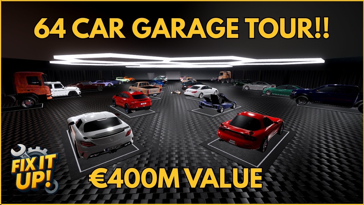 Экскурсия по гаражу на 64 машины в рамках проекта «Ремонтируй!» (стоимость 400 миллионов долларов!).