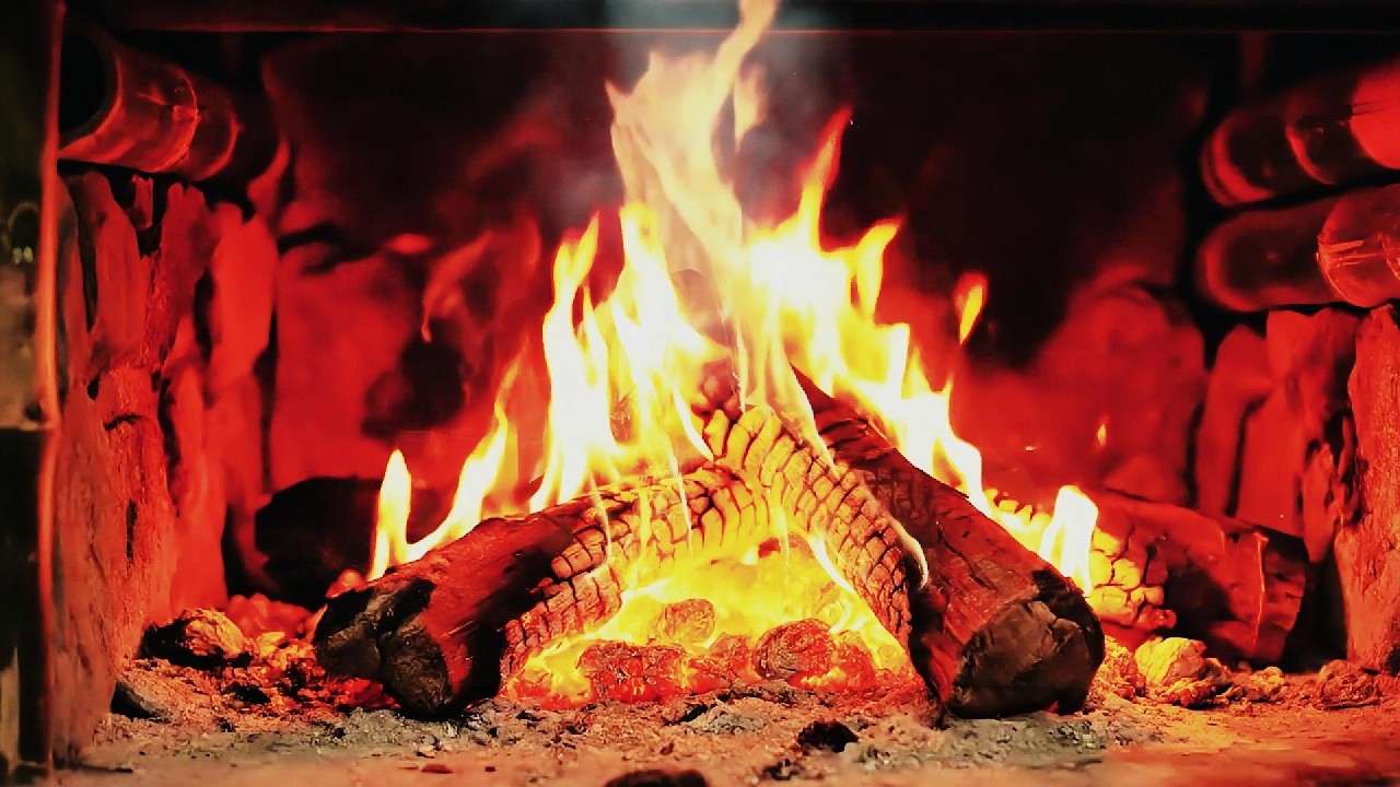 🔥 The Most Calming Fireplace with Slow-Burning Logs and Soft Wood Pops for Background Ambience ASMR