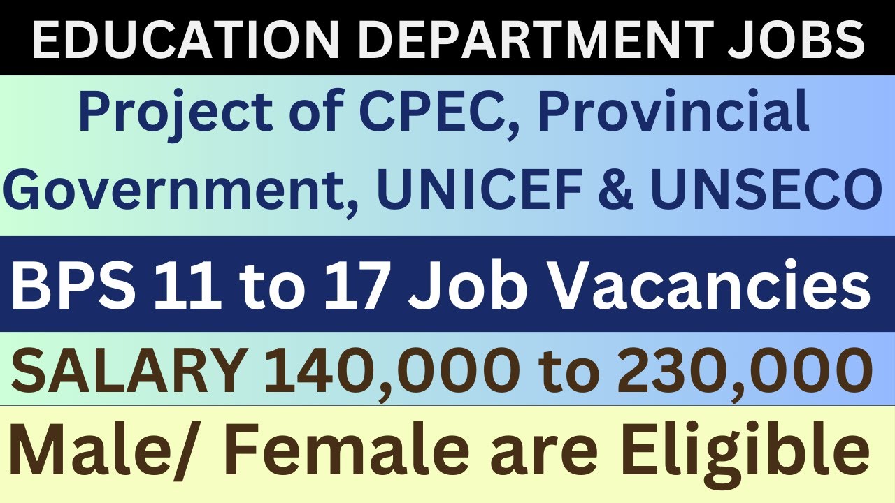 Education Departments Jobs 2024 | JEST PST jobs | Government jobs | Teaching Jobs in Pakistan 2024