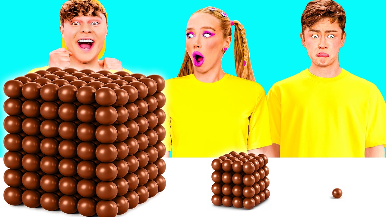 Big, Medium and Small Plate Challenge | Funny Food Ideas by BaRaDa Challenge