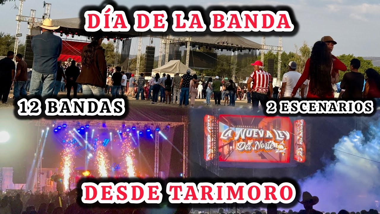 DÍA DE LA BANDA EN MEXICO DESDE TARIMORO GTO 12 BANDAS EN 2 ESCENARIOS ESTILO EUROPEO