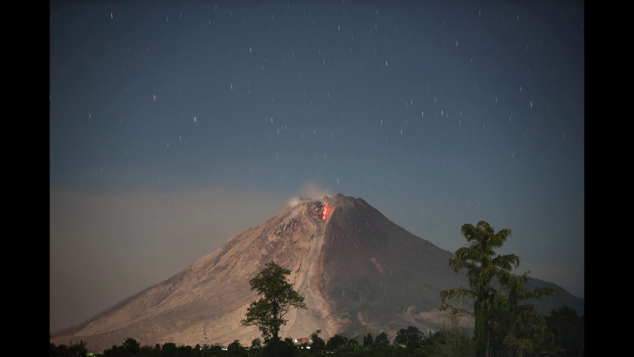 Sinabung volcano eruption on 2016-02-26. Part 2 (Available in 4K)
