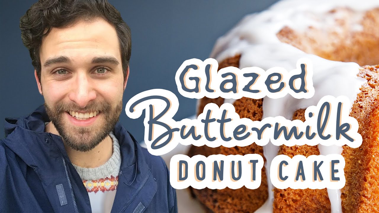What Happens when You Cross a Donut with a Pound Cake? | Glazed Buttermilk Donut Cake | SL from Home