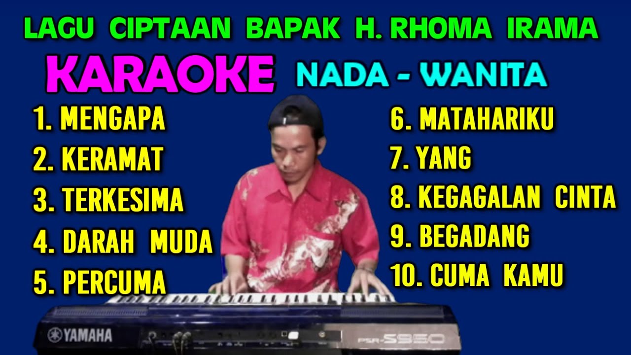 Kumpulan Dangdut Lawas Populer - Rhoma Irama | KARAOKE Nada Wanita, HD