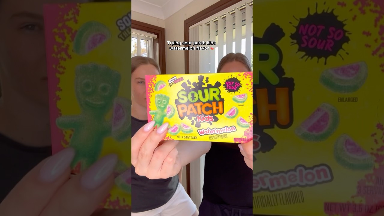 Trying sour patch kids watermelon flavor 🍉 #sourpatchkids #sour #food #tiktok #viralvideo #youtube