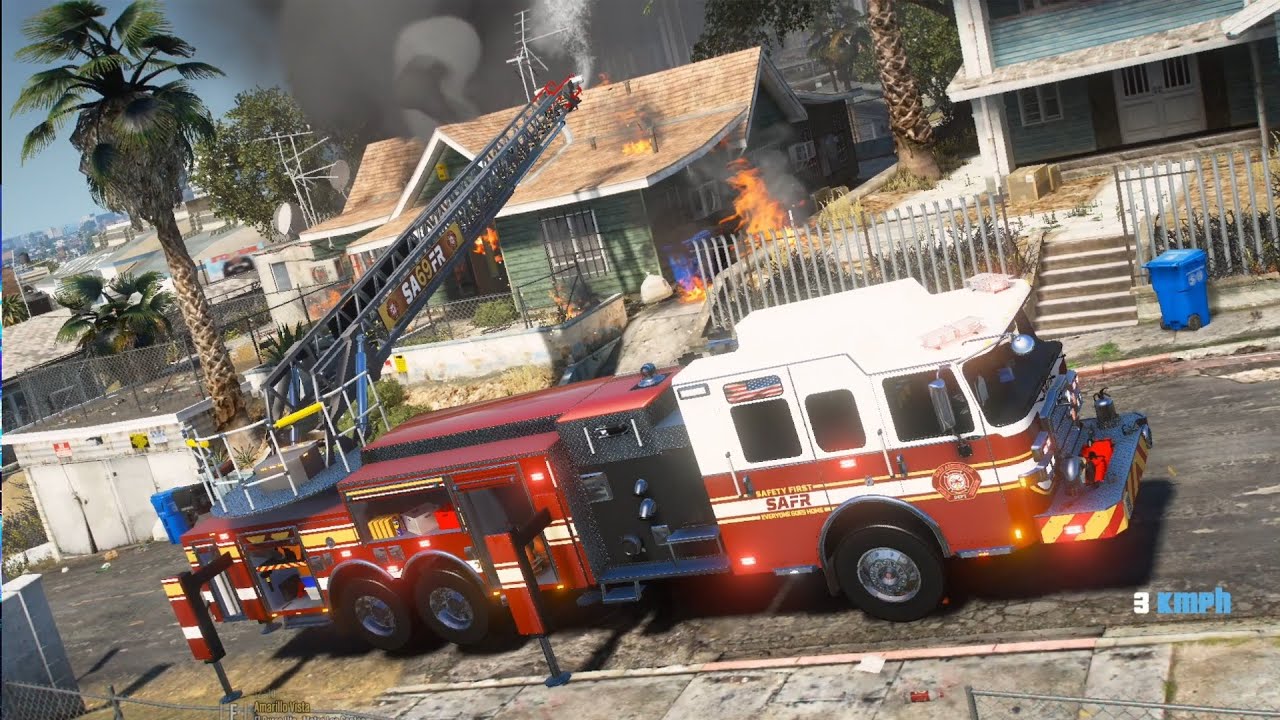 GTA 5 UN DIA COMO BOMBERO DE LA CIUDAD | TheAxelGamer