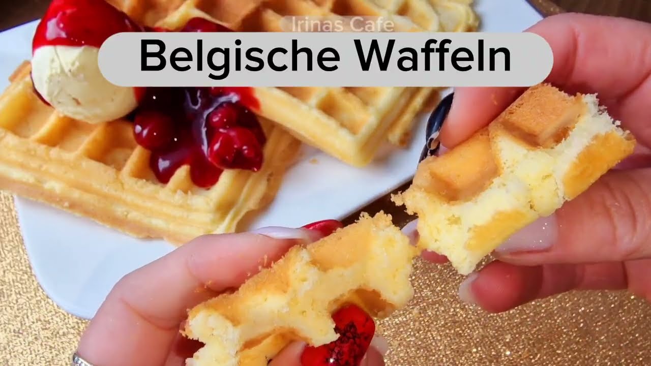 fluffige Belgische Waffeln - einfaches Rezept