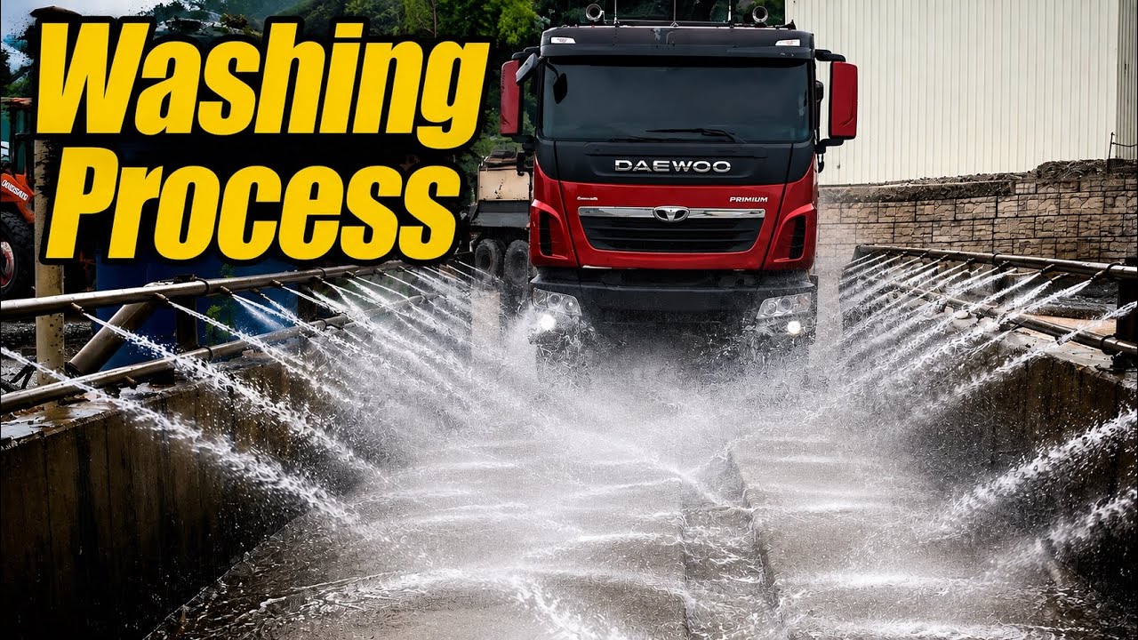     No Dust Left Behind! | Truck Tire Washing Process