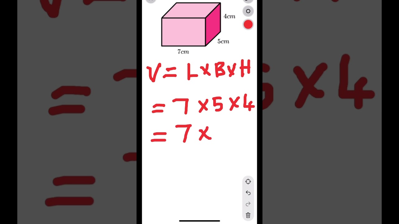 How to calculate the volume of a cuboid | mathematics calculation tricks #maths #volume